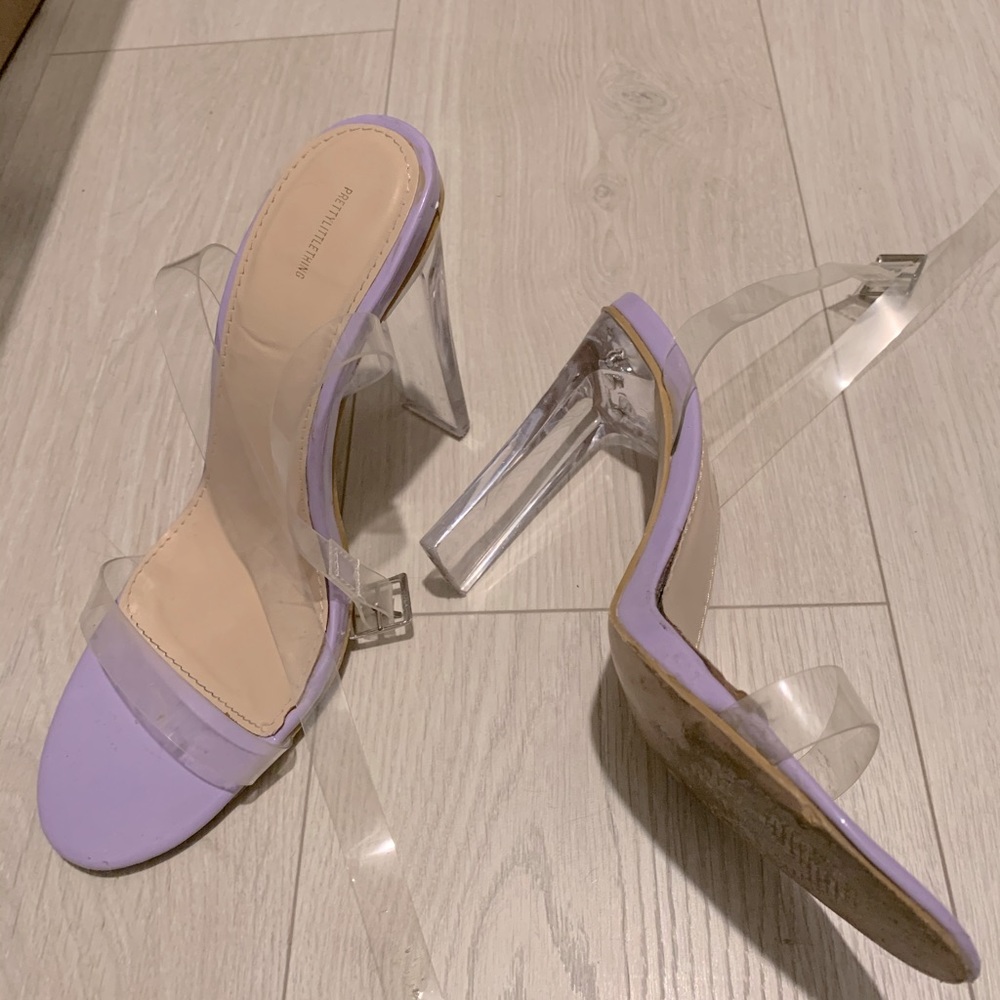 Pretty Little Thing clear heels